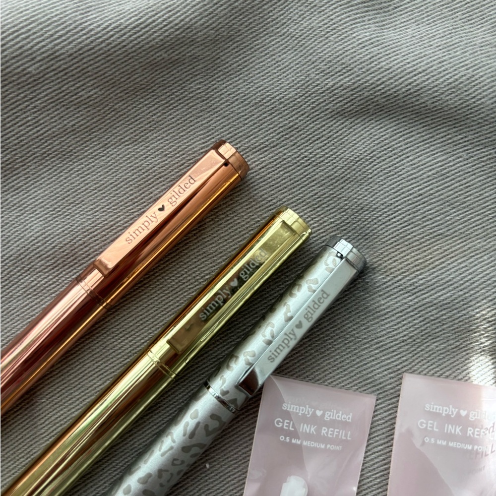 Simply Gilded Pens and refills